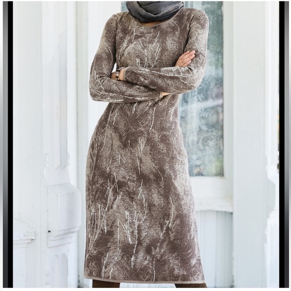 Peruvian Connection Borghese Abstract Metallic
Midi Sweater Dress XL Pima Cotton - Picture 3 of 11